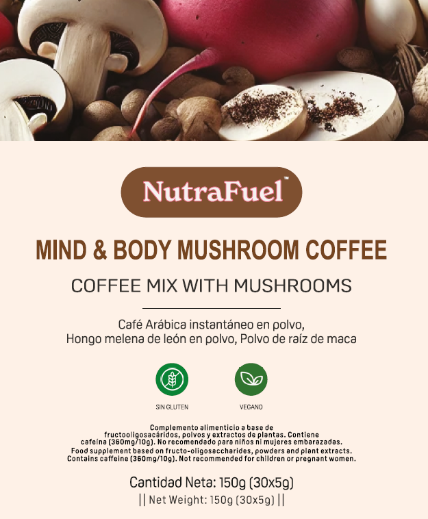NutraFuel Mind & Body Mushroom Coffee Powder